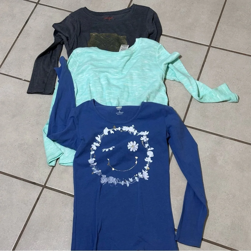 Cat & Jack, Old Navy, Wonder‎ Nation Girls Kids Long Sleeve Shirts size M (7/8).